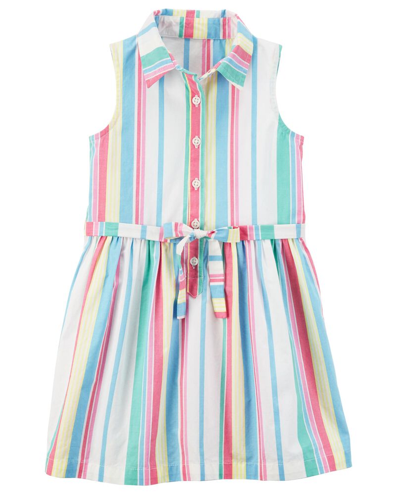 Carters Girls Striped Sleeveless Tunic Blouse